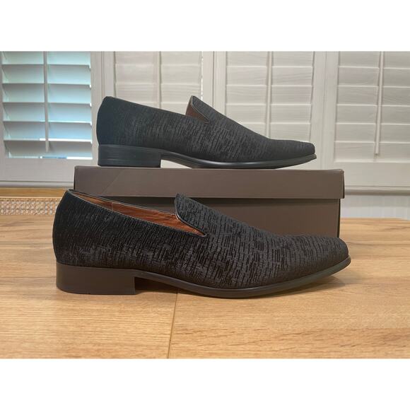 Florsheim Men's Postino Plain Toe Velvet Slip On Black Size 11 NIB - Picture 2 of 13